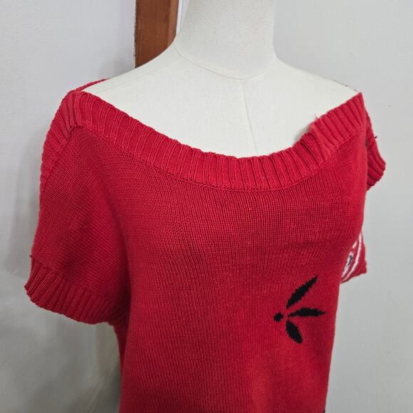 Breckenridge Womens Vintage 90s Western Cottage Bandana Knit Tunic Sweater M - Picture 7 of 12
